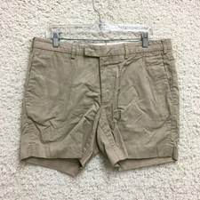 Salle Privee Shorts 36 Mens Brown Chino Flat Front Pockets Casual Modern Fit
