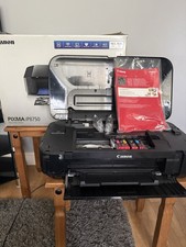 Canon PIXMA iP8750 A3+ wireless photo printer original box And accessories Shown