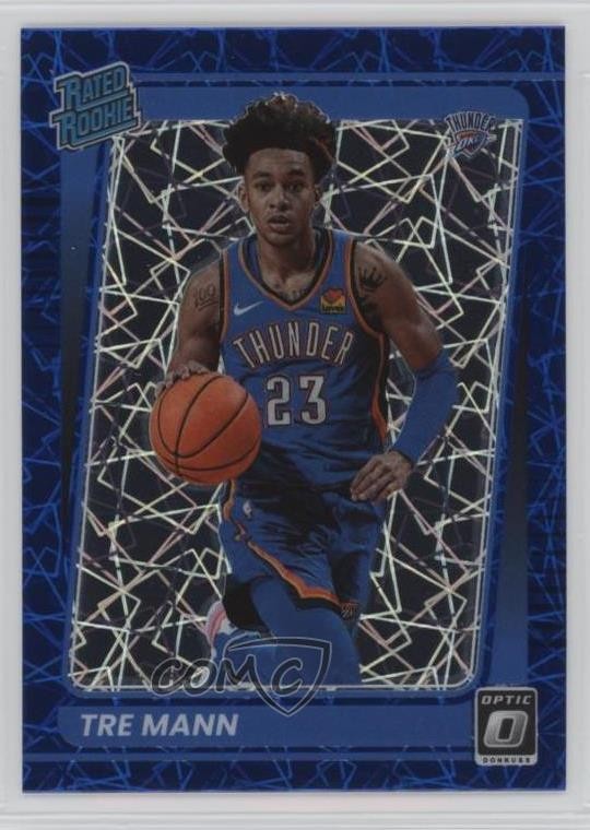 2021 Panini Donruss Optic Rated Blue Velocity Prizm Tre Mann #168 Rookie RC l9q