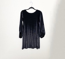 Farm Rio Medium Black Dress Scoop Back Neck Detail