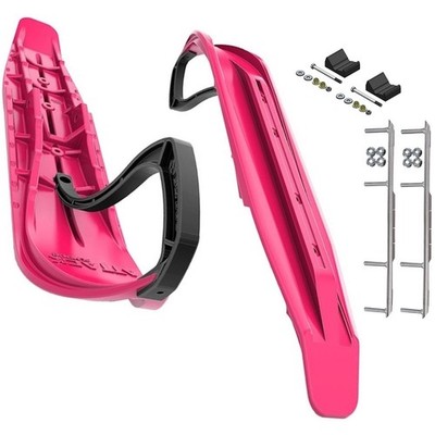 Slydog Attack 7'' Pink Skis w/9'' Shaper Bar Complete Kit Polaris Pro-Ride