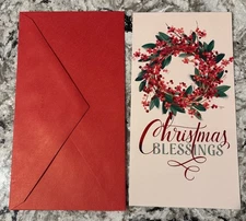 Christmas Money & Gift Card Holder 4.25”x8” Hallmark Greeting Card