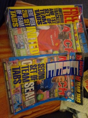 MATCH  MAGAZINE WITH 2000/01 LEAGUE LADDERS  & TEAM TABS New Unopened (32)