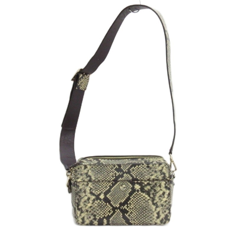 YONFA Python Pattern Square Shoulder Bag Ivory La… - image 5