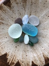 Beautiful color sea glass 10pcs, surf tumbled, weathered, beach glass02