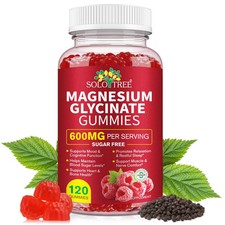 120 Count Magnesium Glycinate Gummies 600mg High Absorption Health Supplement UK 0.41 per thousand milligrams