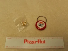 Package Deal!  NOS Pizza Hut Vintage Key Chain / Pin / Ruler
