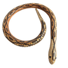 27" Snake Black Brown Flexible Jointed Wooden Articulated Toy Reptile Trick