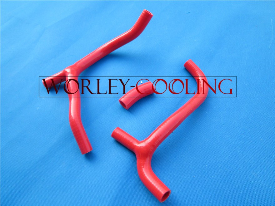 CA-Silicone RADIATOR HOSE Y KIT FOR Honda CRF450 CRF450R 2012 12 CRF 450 RED new
