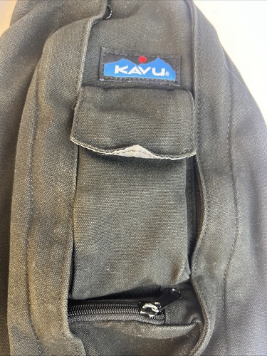 Kavu Rope Sling Crossbody Backpack Hiking Outdoor Wear Black Bag - Picture 2 of 6