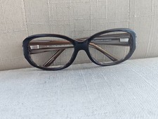 Jimmy Crystal New York Women Eyeglasses Full Rim Swarovski Elements Brown Frame