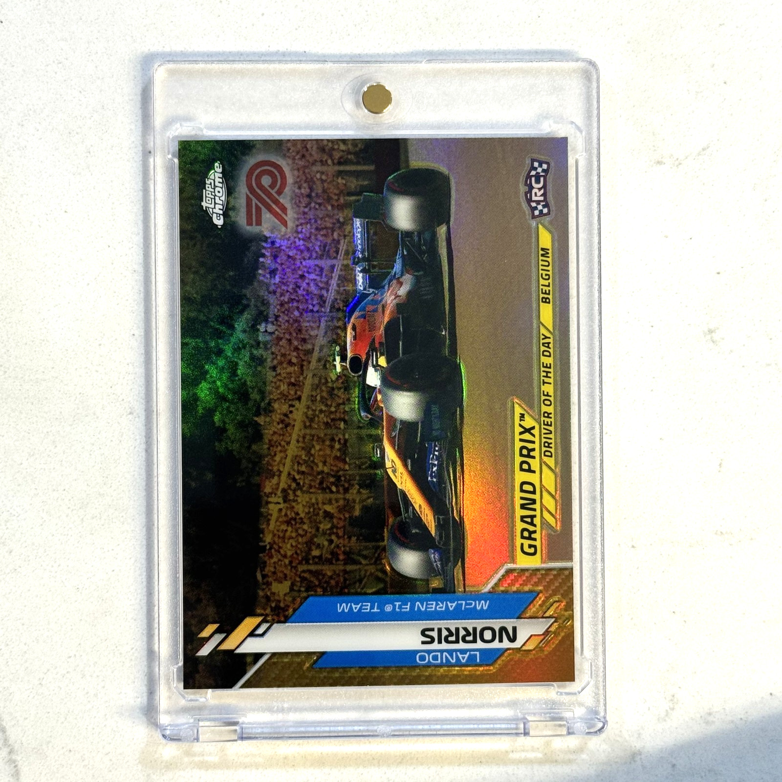 2020 Topps Chrome F1 70th Anniversary #166 Lando Norris Rookie Gold Refractor Rc