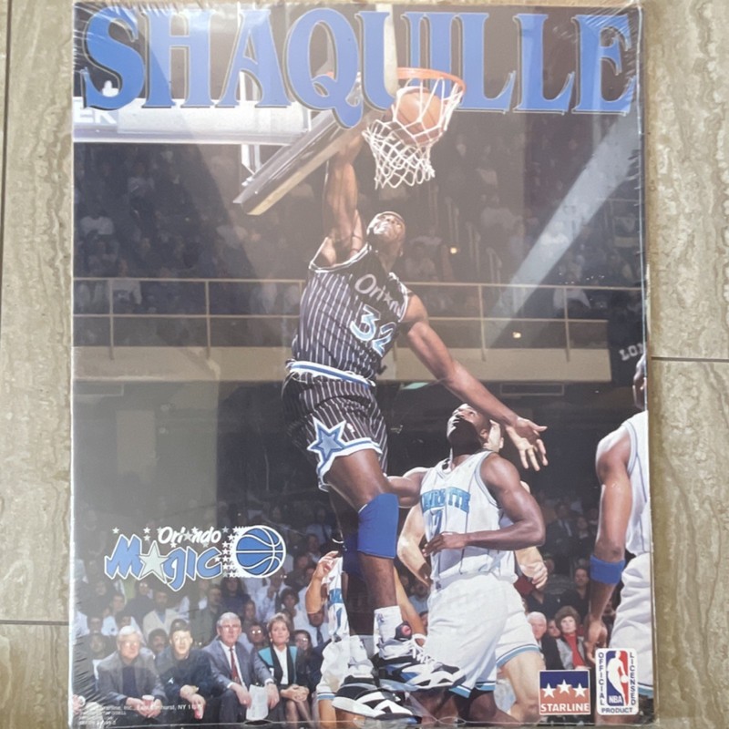 Shaquille O'Neal Orlando Magic Vintage NBA Basketball Poster