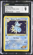 misty's seadra pokemon card value - PreRelease Promo #9/132 Certification #51933039 Pokemon Trading Card Game Gym