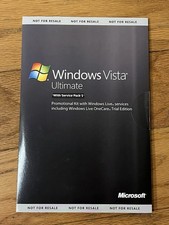 Microsoft Windows Vista Ultimate With Service Pack 1 New Sealed Promotional Kit