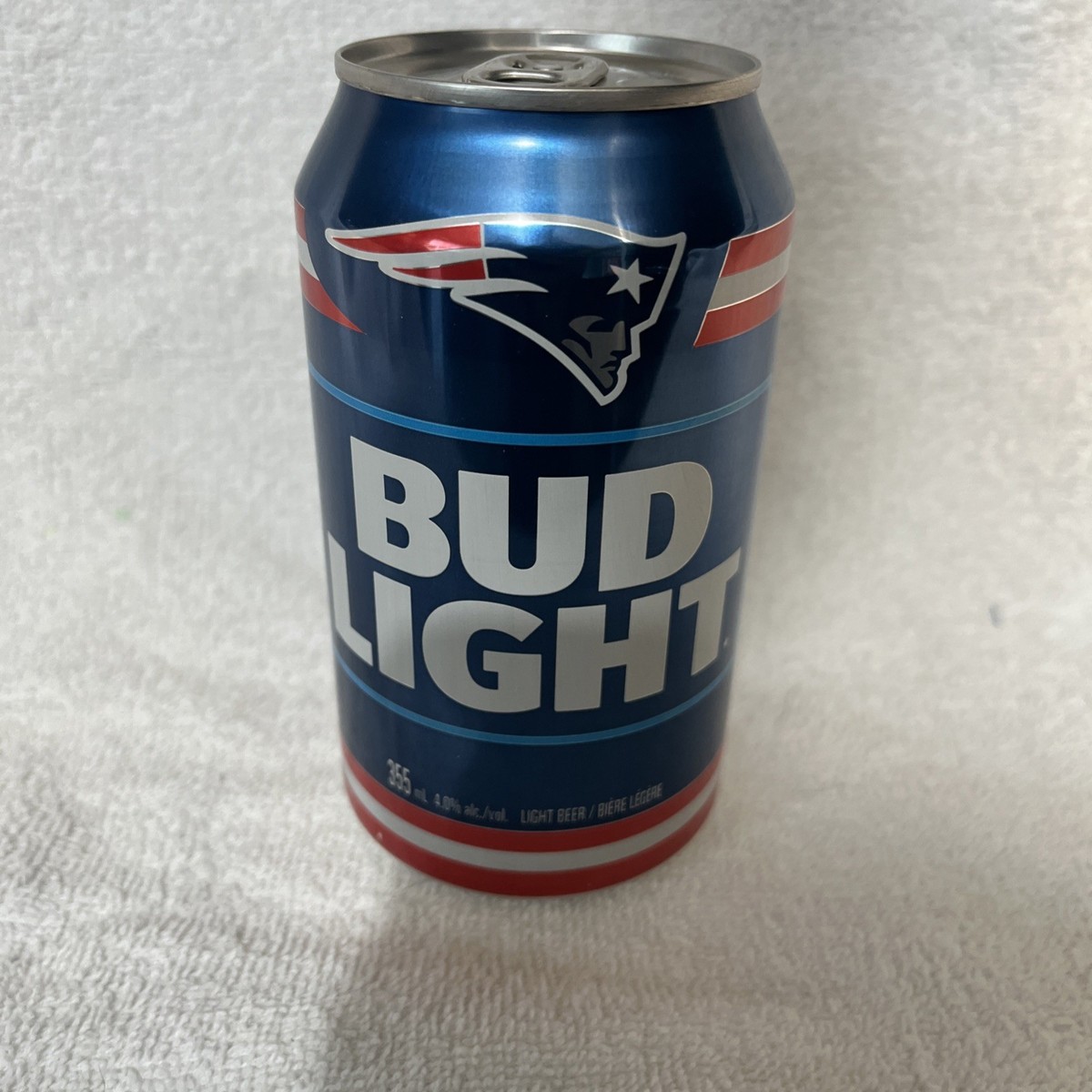 2025 BUD LIGHT Kickoff Can NEW ENGLAND PATRIOTS NFL Empty Bottom