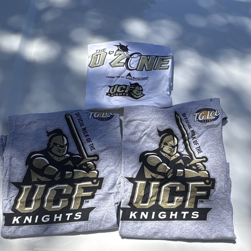 UCF Knights T-Shirts Lot of 3 Gray/White "The D-Zone" Tee & Logo Shirts all XL
