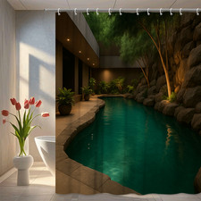 Modern Waterproof Shower Curtain for Stylish Bathroom Decor