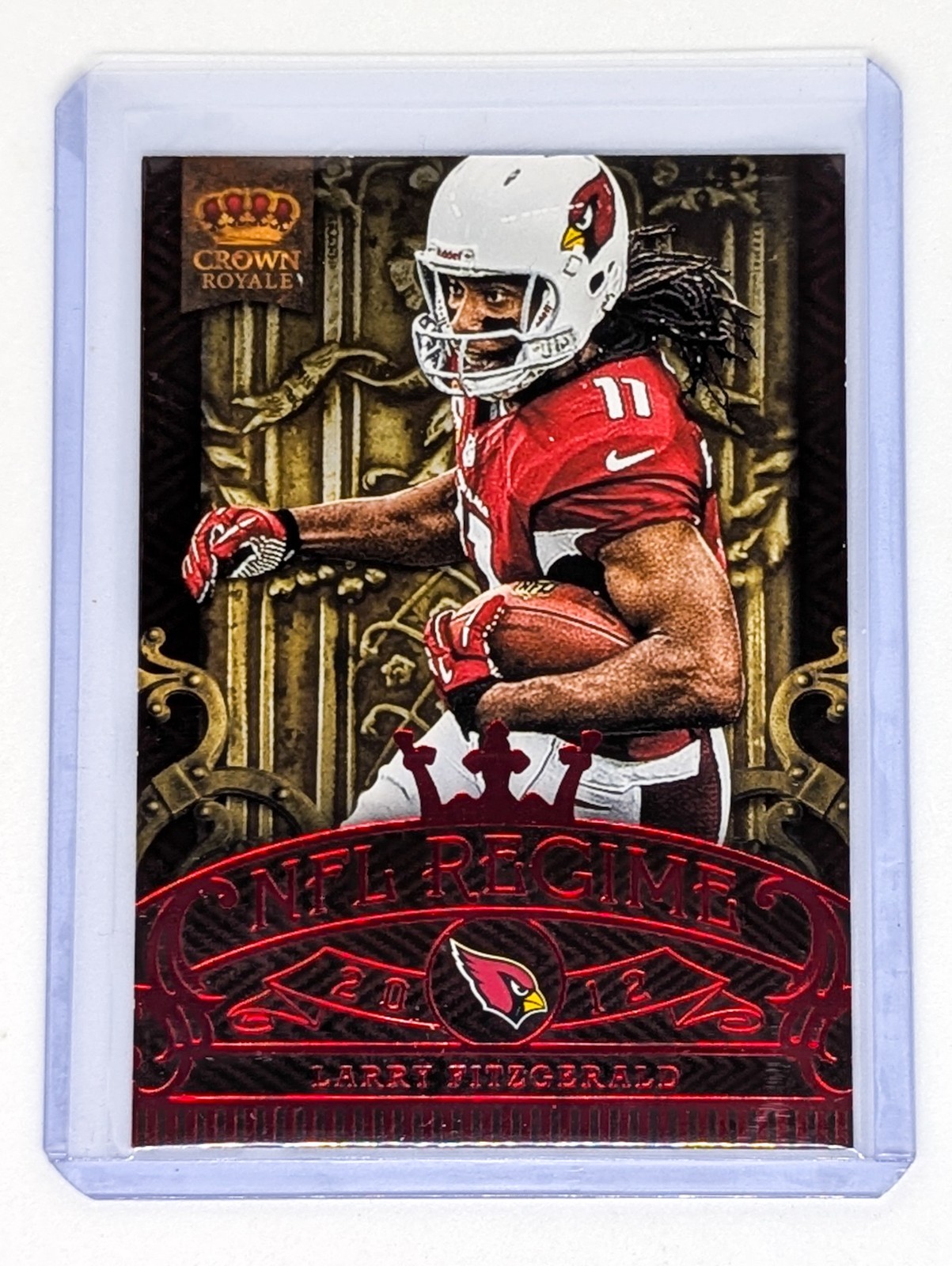 2012 Crown Royale NFL Regime Red #21 Larry Fitzgerald /100 Arizona Cardinals HOF