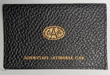 Vintage Schenectady Automobile Club Membership Card Wallet