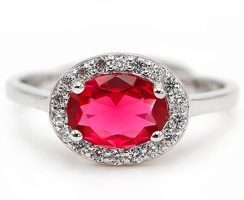 2CT Heat Treated Rubellite Tourmaline 925 Sterling Silver Ring Sz 6 L1-7