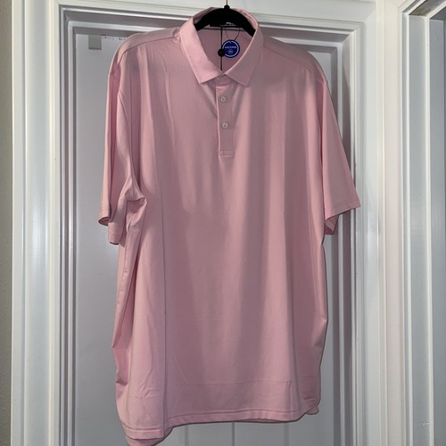New RLX Ralph Lauren Polo Shirt Men XL Pink Golf Performance Jersey Wicking
