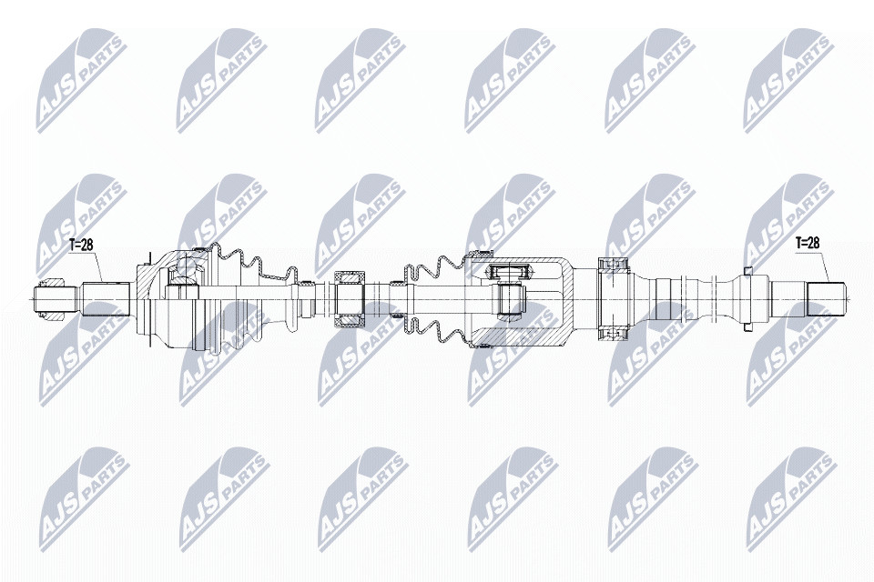 Right NTY OE NPW-MZ-056 Drive Shaft for MAZDA