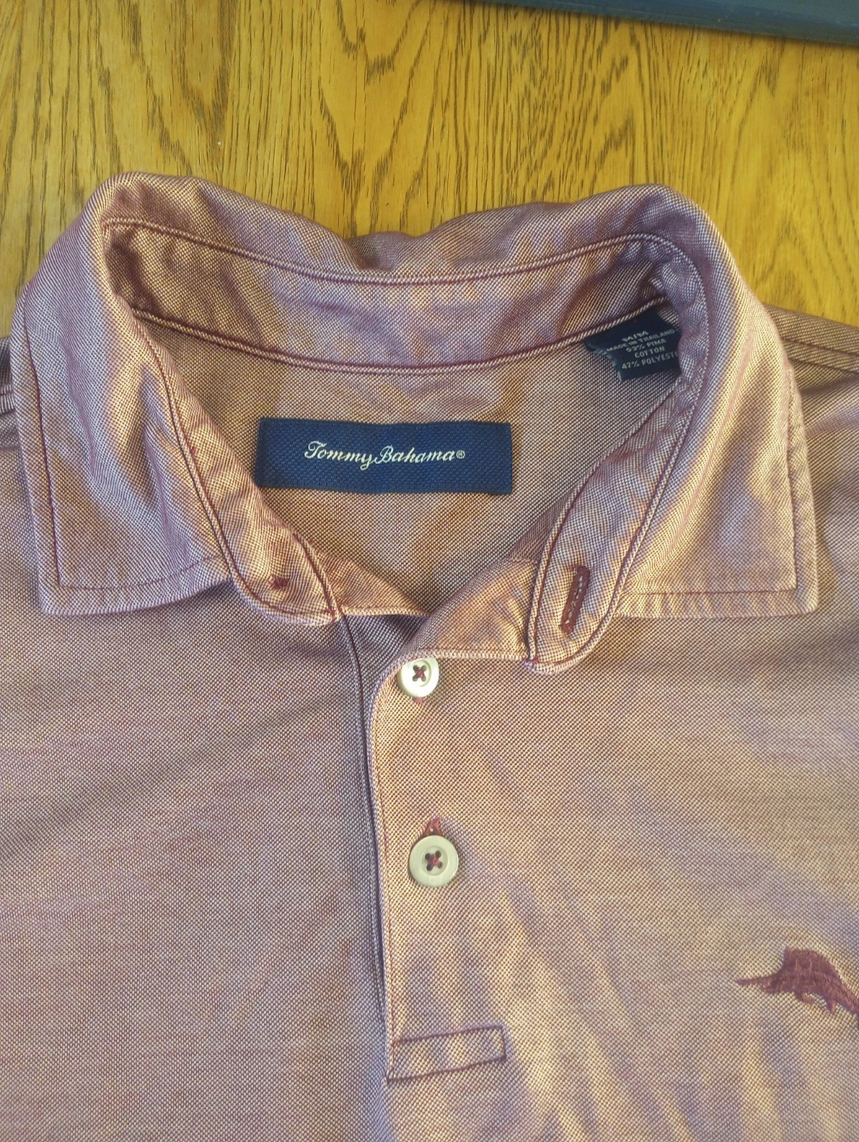 Men's Tommy Bahama Maroon Med Pima Cotton Marlan Golf Polo SSLV Comfort Outdoor - product detail image 1