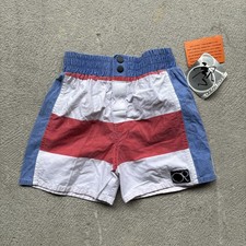 Deadstock Vintage 1980  s OP Ocean Pacific Trunks Red Shorts Swim Skate Youth S