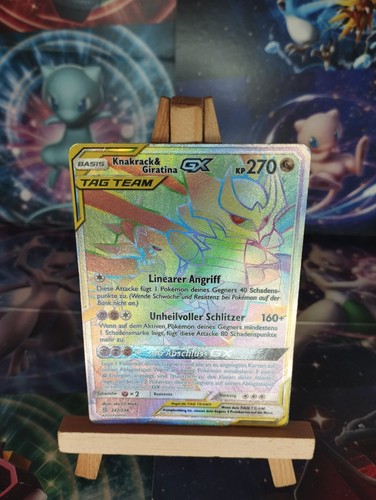 Pokémon Knakrack&Giratina GX 247/236 Rainbow Bund der Gleichgesinnten DE PSA PL