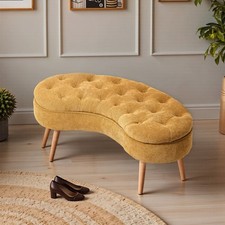 Upholstered Pouffe Storage Bench Window Seat Stool Bedroom Bed End Side Stool