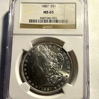 1887 Morgan Silver Dollar $1 90% Silver Philadelphia Business Strike NGC MS65
