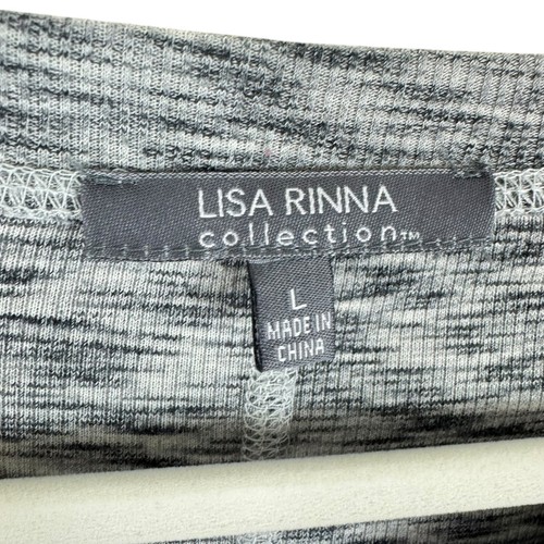 Lisa Rinna Collection Gray Heather Thermal Dolman Sleeve Round Neck Top Size L - Picture 6 of 7