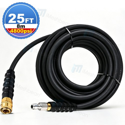#ad 25 ft 3 8quot; High Pressure Washer Hose Non Marking 4800psi 275 Degrees Extension $44.99