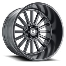 20x12 Hostile H127 Titan Asphalt Satin Black Wheels 6x5.5 -44mm Set Of 4