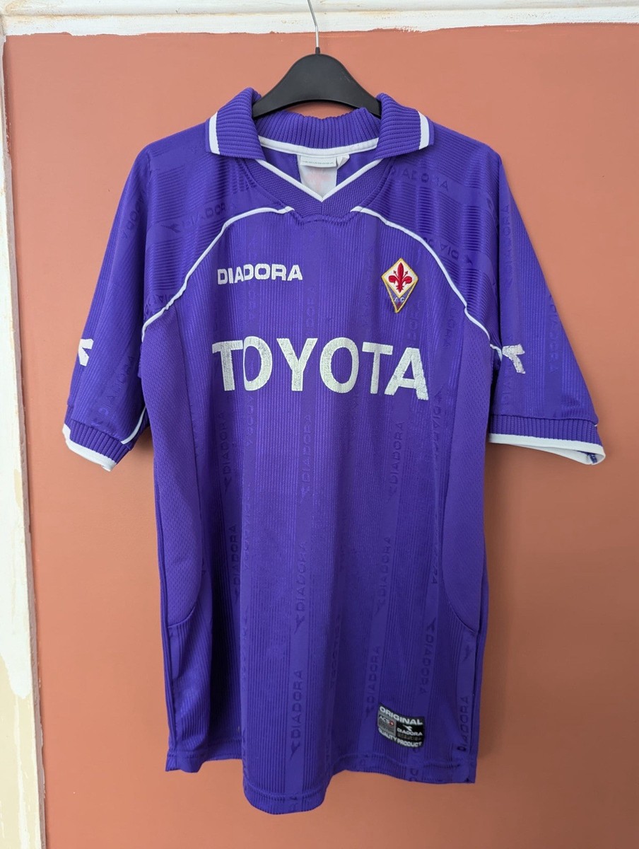 Fiorentina football home shirt 2000 2001 Serie A Diadora Toyota
