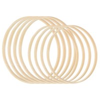 "8\"/9\" Bambus-Makramee-Hoop, 12Stk Holz-Blumenhoop-Bastelringe FüR Diy-Makramee-"