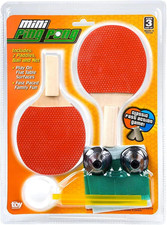 Mini Ping Pong Set - Table Tennis - 2 Paddles, Ping Pong Ball and Net - Individu