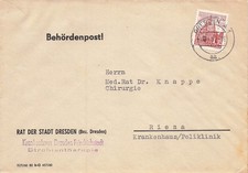 Beh&ouml;rdenbrief, DDR, MiNr. 837, Einzelfrankatur, Dresden - Riesa, 1966