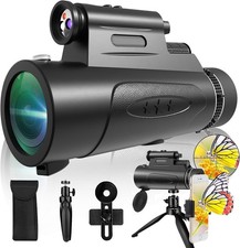 Monocular Telescope with Lights HD Monoculars 80x100 for Adults High Powered ...