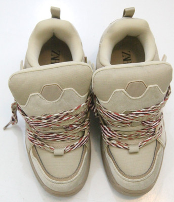 ZARA Beige Sneakers Fat Tongue Skateboarding Shoes Mens Size 9 Nine 42 Euro SH23 eBay