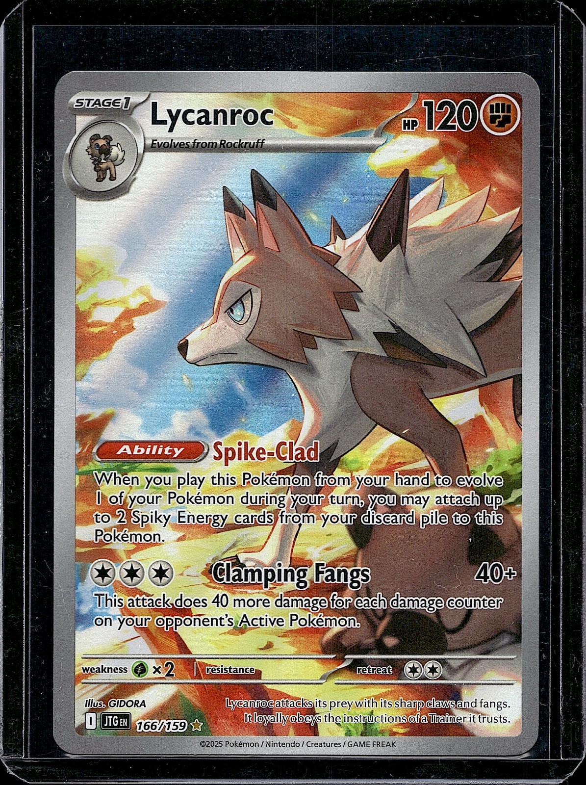 Lycanroc 166/159 Journey Together Illustration Rare NM Pokemon Card SV09