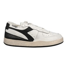 diadora Mi Basket Row Cut Age Of Beauty Metallic Lace Up Womens White Sneakers