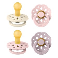 Boheme Soother 4-Pack BPA Free Dummy Pacifier Round Nipple Natural Rubb...