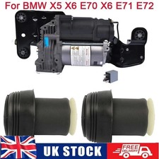 Air Suspension Compressor W/ Spring Bag (2PCS) Set For BMW X5 E70 X6 E71 07-2013