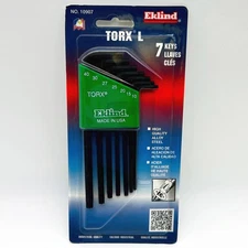 Eklind 10907 Torx L-Key Star Set 7pc T10-T40 Long High Quality Alloy Steel