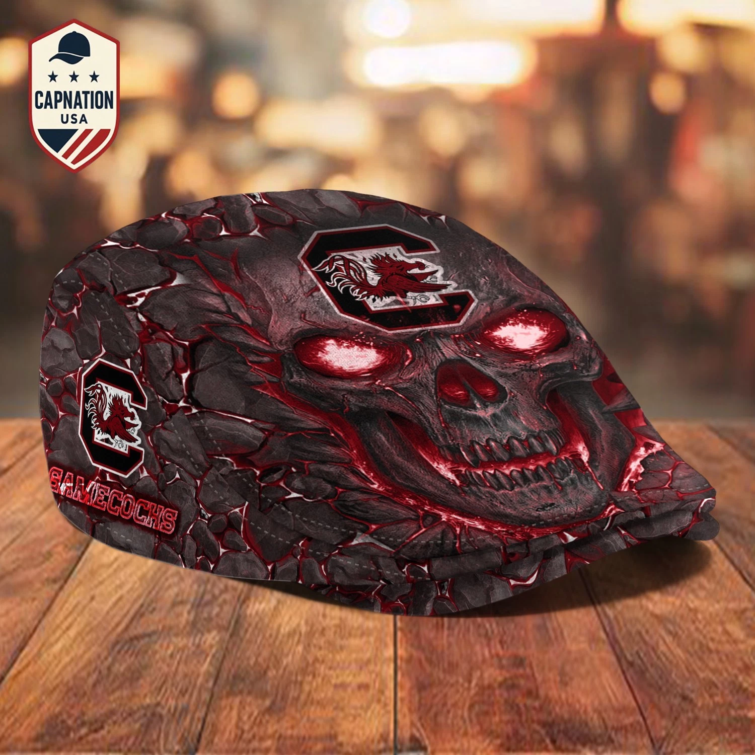 South Carolina Team Gamecocks Jeff Cap Driving Cap Golf Cap Flat Cap