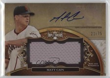 2013 Topps Triple Threads Unity Jumbo Relics Gold 21/25 Matt Cain Auto 0b0