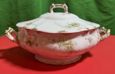 Rare Theodore Haviland Limoges France Square Porcelaine Covered Vegetable Bowl