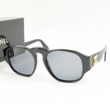 CHANEL Cocomark Eyewear Matelasse 0005 Sunglasses Plastic Black Ladies CHANEL